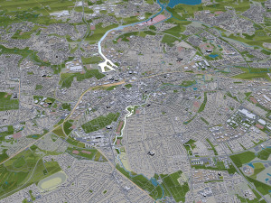 Odense city denmark 60km 3D Model
