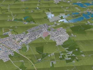 Odense city denmark 60km 3D Model