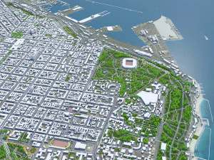Odessa city ukraine 60km 3D Model