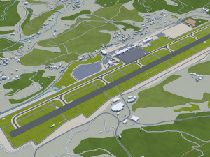 Okayama city japan 100km 3D Model