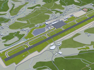 Okayama city japan 100km 3D Model