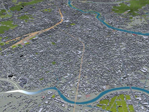 Okayama city japan 100km 3D Model