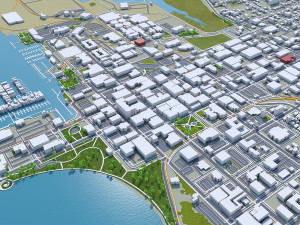 Olympia city washington 40km 3D Model