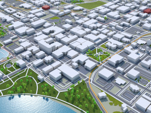 Olympia city washington 40km Model 3D