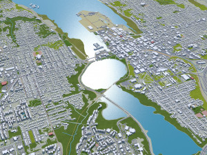 Olympia city washington 40km Model 3D