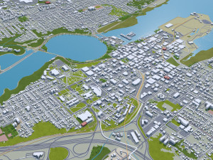 Olympia city washington 40km Model 3D