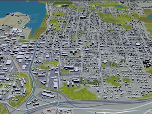 Olympia city washington 40km Model 3D