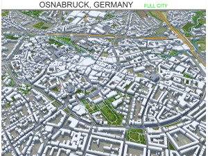 Osnabruck city germany 50km 3Dモデル