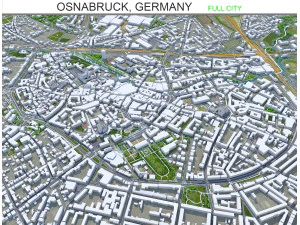 Cidade de Osnabruck Alemanha 50 km Modelo 3D
