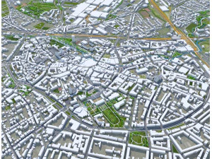 Osnabruck city germany 50km 3D Model