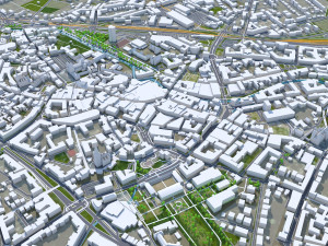 Osnabruck city germany 50km 3D 模型