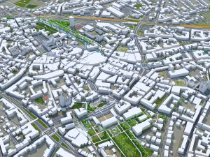 Osnabruck city germany 50km 3D Model