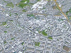 Osnabruck city germany 50km 3D Model