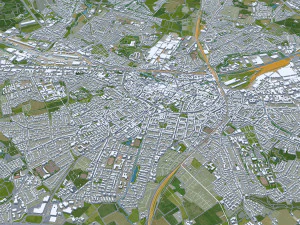 Osnabruck city germany 50km 3D Model