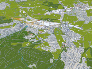 Osnabruck city germany 50km 3D 模型