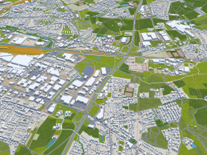 Osnabruck city germany 50km 3D 模型