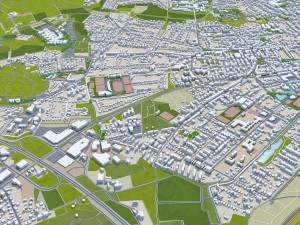 Osnabruck city germany 50km 3D 模型