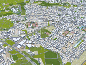 Osnabruck city germany 50km 3D Model