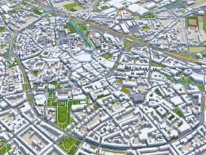 Osnabruck city germany 50km 3D 模型