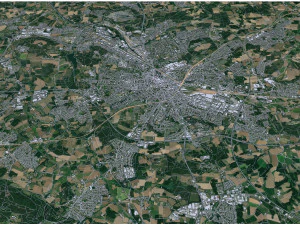 Osnabruck city germany 50km 3D Model