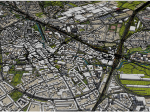 Osnabruck city germany 50km 3D 模型