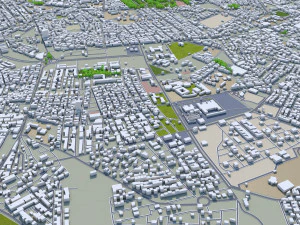 Oujda city morocco 50km 3D Model