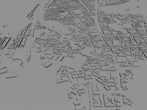 Oxford city england 50km 3D Model