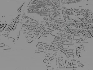 Oxford city england 50km 3D Model