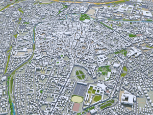 Padua city italy 100km 3D मॉडल