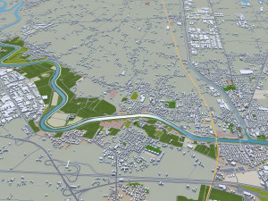 Padua city italy 100km 3D मॉडल