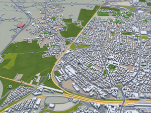 Padua city italy 100km 3D मॉडल