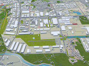 Padua city italy 100km 3D मॉडल