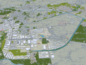Padua city italy 100km 3D मॉडल