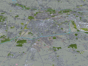 Padua city italy 100km 3D मॉडल