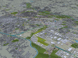 Padua city italy 100km 3D मॉडल