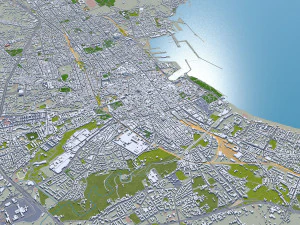 Palermo city italy 40km 3D Model