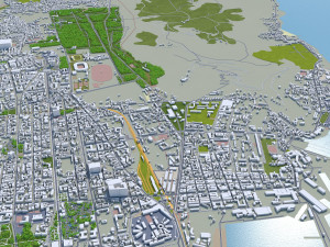 Palermo city italy 40km 3D Model