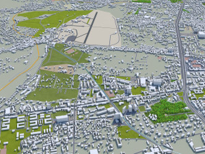 Palermo city italy 40km 3D Model