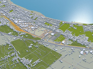 Palermo city italy 40km 3D Model