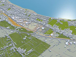 Palermo city italy 40km 3D Model