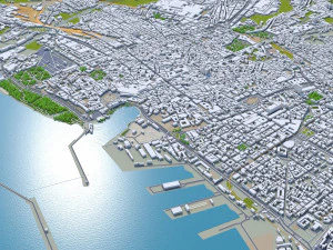 Palermo city italy 40km 3D Model