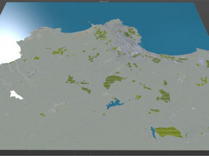 Palermo city italy 40km 3D Model