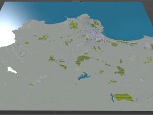 Palermo city italy 40km 3D Model