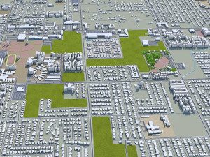 Palmdale city california 60km 3D Model