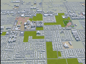 Palmdale city california 60km 3D Model