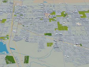 Palmdale city california 60km 3D Model