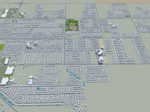 Palmdale city california 60km 3D Model
