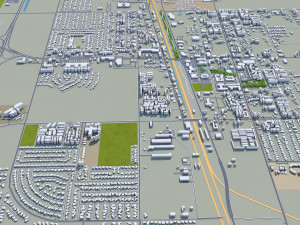 Palmdale city california 60km 3D Model