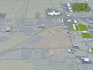 Palmdale city california 60km 3D Model