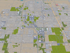 Palmdale city california 60km 3D Model